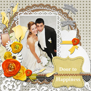 scrapbook page idea for wedding