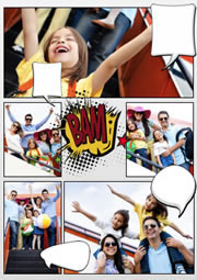 fantastic comic collage template