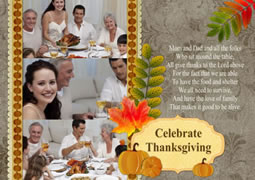 Thanksgiving Day greeting card template
