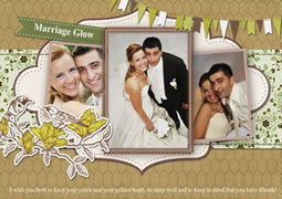 Wedding greeting card template